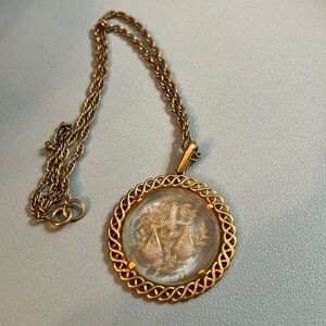Vintage Libra necklace costume jewelry